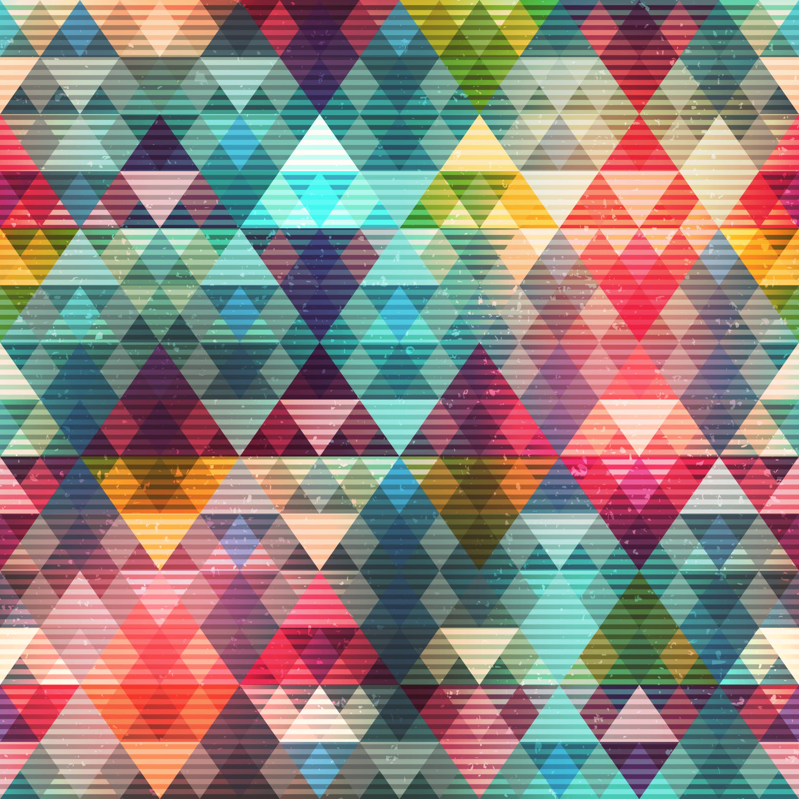 Colored triangle seamless pattern (vector eps 10)